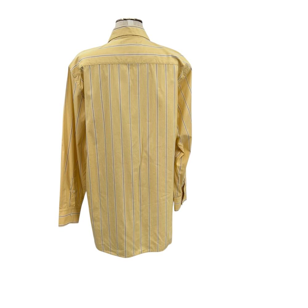 Nili Lotan Kristen Striped‎ Cotton Poplin Shirt Button Down Yellow Size Large - Picture 9 of 12